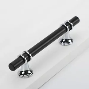 2Pcs Gold & Silver T-Bar Pull Handle Kitchen Cabinet Door Dresser Drawer Knob