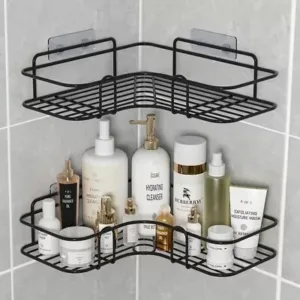 Shower Caddy Shelf Bathroom Corner Bath Storage Holder Organizer Triangular Rack