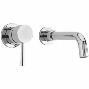Nio Basin Sink Chrome Modern Brass Bathroom Wall Mounted Tap Concealed Valve