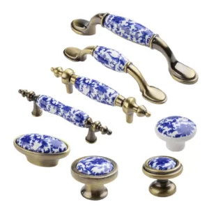 Blue And White Drawer Knobs Pull Handles Door Handle Dresser Cabinet Handles