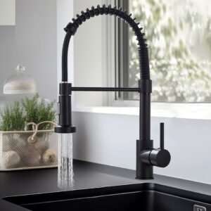 Kitchen Mixer Tap Pull Out Spray Spring Swivel Spout Sink Tap Lead-Free Monobloc