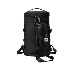Sports Gym/Travel Duffle Bag with Separate Shoes Compartment and Wet Pocket, Unisex Waterproof Gym Bag for Men and Women, Durable Travel Duffel Bag with Shoulder Strap (Black)